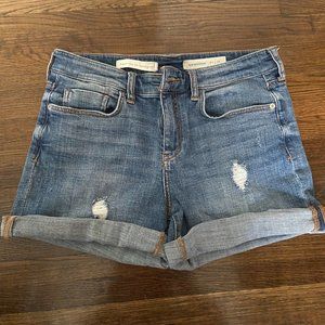Anthropologie Pilcro and the Letterpress Slim Boyfriend Distressed Denim Shorts